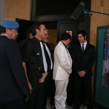 Cugino e cugino: Massimo Corvo, Giorgio Borghetti, Gennaro Cannavacciuolo, M.Hernando Bruno, Gabriele De Luca sul set