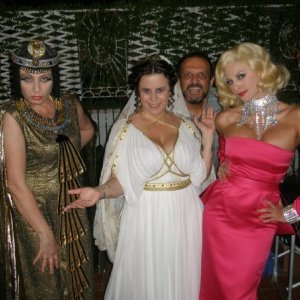 Daniela Terreri, Francesco Vicario, Micol Azzurro, Lia Tanzi sul set de La ladra
