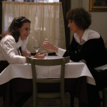 Veronica Pivetti e Daniela Terreri sul set de La Ladra