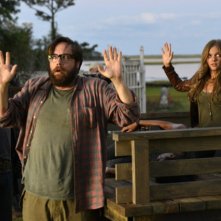 Revolution: BIlly Burke, Zak Orth e Tracy Spiridakos nell'episodio Sex and Drugs