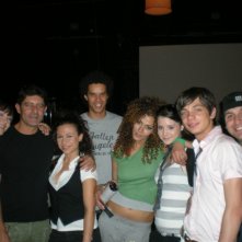 Valeria Graci, Luca Laurenti, Gabriele De Luca, Gianluca Fubelli, Nora Amile durante le riprese di Don Luca c'è