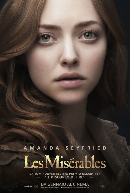 Les Miserables Il Character Poster Italiano Con Amanda Seyfried Nel Ruolo Di Cosette 254724