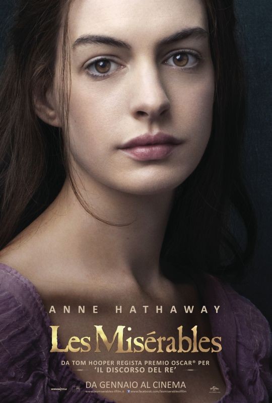 Les Miserables Il Character Poster Italiano Con Anne Hathaway Nel Ruolo Di Fantine 254725