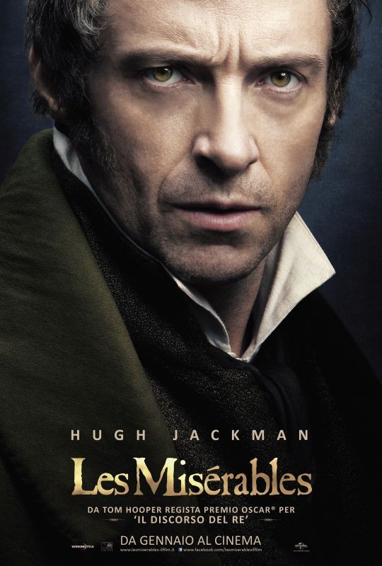 Les Miserables Il Character Poster Italiano Con Hugh Jackman Nel Ruolo Di Jean Valjean 254722