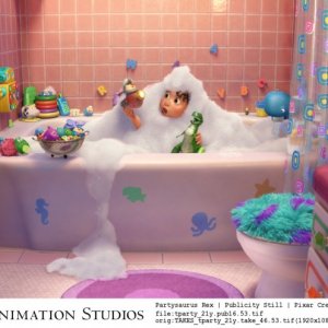 Non c'è festa senza Rex: una scena del corto Pixar