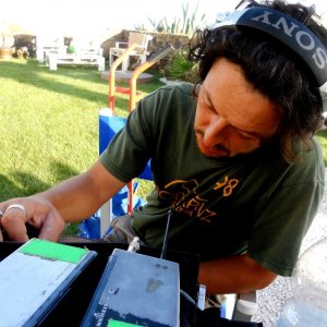 una foto di Francesco Liotard sul set