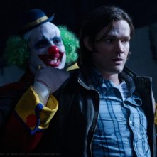 Jared Padalecki in una scena dell'episodio Plucky Pennywhistle's Magic Menagerie della settima stagione di Supernatural