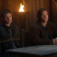 Jensen Ackles e Jared Padalecki in una scena dell'episodio Defending Your Life della settima stagione di Supernatural