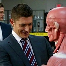 Jensen Ackles e Jared Padalecki in una scena dell'episodio Mannequin: La resa dei conti della sesta stagione di Supernatural