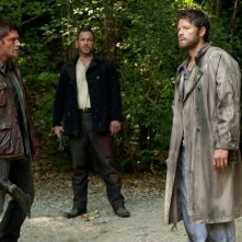 Jensen Ackles, Misha Collins e Ty Olsson nell'episodio What's Up, Tiger Mommy? dell'ottava stagione di Supernatural