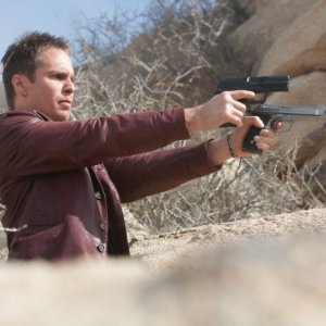 Sam Rockwell in azione in una scena di 7 psicopatici