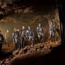 Bradley James in un'immagine promozionale dell'episodio The Disir della quinta stagione di Merlin