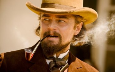 Leonardo DiCaprio nei panni del villain Calvin Candie in Django Unchained