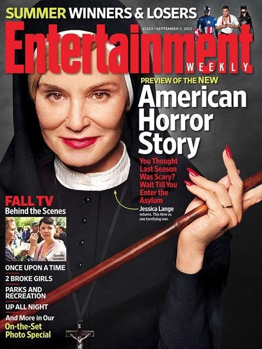 American Horror Story Asylum Jessica Lange Sulla Cover Di Entertainment Weekly Dedicata Alla Seconda 256572