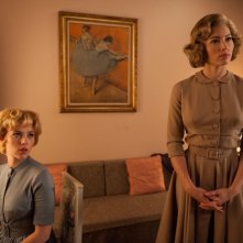 Scarlett Johansson e Jessica Biel in una scena di Hitchcock