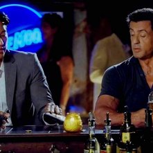 Bullet to the Head: Sung Kang e Sylvester Stallone in una scena del film