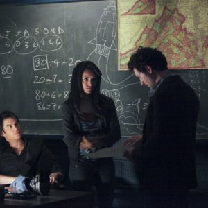 David Alpay. Ian Somerhalder e Kat Graham in una scena dell'episodio We All Go a Little Mad Sometimes della serie TV The Vampire Diaries