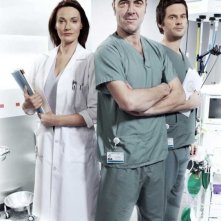 Monroe: James Nesbitt, Sarah Parish e Tom Riley in una foto promozionale della serie