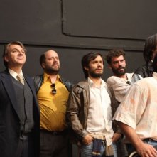 No: Gael García Bernal in una scena di gruppo del film