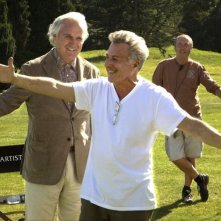Quartet: Billy Connolly sul set del film insieme al regista Dustin Hoffman