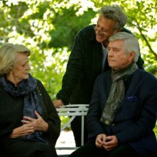 Quartet: Maggie Smith e Tom Courtenay sul set col regista Dustin Hoffman
