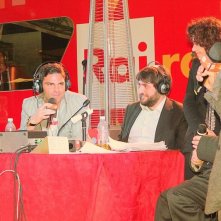 Salvatore Ruocco durante l'Intervista in pubblico per RAI RADIO2 Con Cecilia Dazzi e Andrea Santonastaso, durante il Festival Internazionale del Film di Roma 2012.  