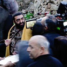 Su Re: Fiorenzo Mattu nei panni di Gesù Cristo sul set