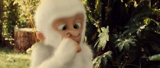 Le avventure di Fiocco di Neve: un'irriverente immagine del piccolo gorilla albino protagonista del film