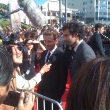 Lo hobbit - Un viaggio inaspettato: Fili (Dean O' Gorman) e Kili (Aidan Turner) alla premiere di Wellington