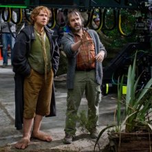 Lo Hobbit - Un viaggio inaspettato: Martin Freeman e Peter Jackson sul set