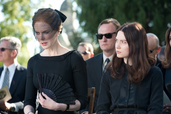 Stoker: Mia Wasikowska and Nicole Kidman in the funeral scene