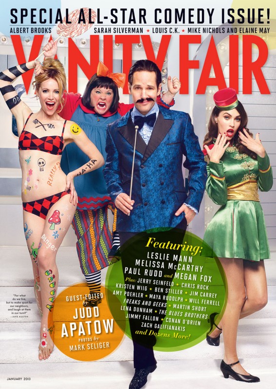 Vanity Fair Usa Gennaio 2013 Leslie Mann Melissa Mccarthy Paul Rudd E Megan Fox 260013