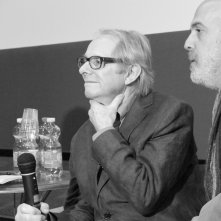 Ken Loach in conferenza stampa alla presentazione romana de La parte degli angeli