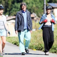 Colpi di fulmine: il regista Neri Parenti sul set insieme a Luisa Ranieri