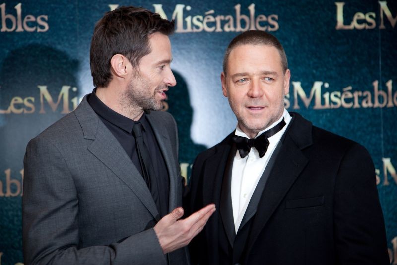 Les Miserables Hugh Jackman E Russell Crowe Durante La Premiere Londinese A Leicester Square 260240
