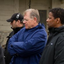 Flight: Robert Zemeckis e Denzel Washington sul set del film