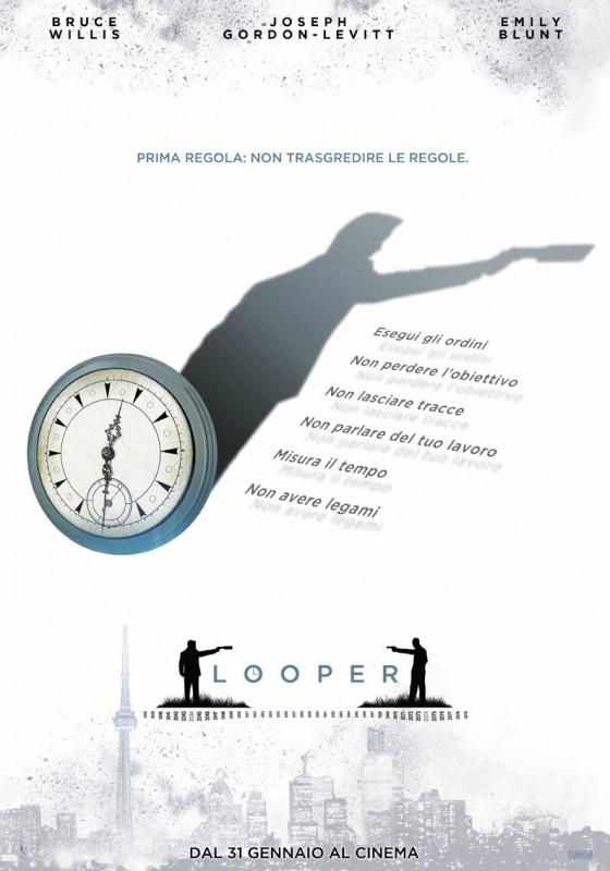 Looper Il Teaser Poster Con Decalogo 260583