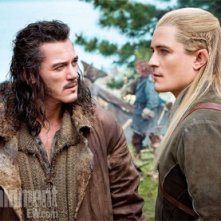 The Hobbit: There and Back Again: Luke Evans e Orlando Bloom nella prima immagine tratta dal film