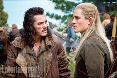 The Hobbit: There and Back Again: Luke Evans e Orlando Bloom nella prima immagine tratta dal film