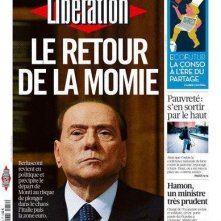 Silvio Berlusconi in prima pagina su Libération (dicembre 2012): Il ritorno della mummia