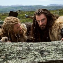 Dean O'Gorman e Richard Armitage in una scena de Lo Hobbit - Un viaggio inaspettato