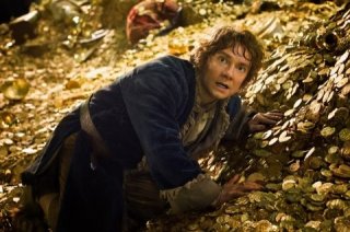 Martin Freeman in una scena del film The Hobbit: The Desolation Of Smaug