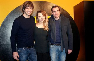 Cose cattive: da sinistra Luca Argentero, Myriam Catania e Simone Gandolfo, ospiti a Courmayeur 2012