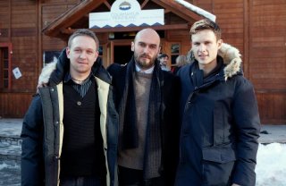 Educazione siberiana: Nicolai Lilin tra gli interpreti Arnas Fedaravicius e Vilius Tumalavicius a Courmayeur Noir 2012