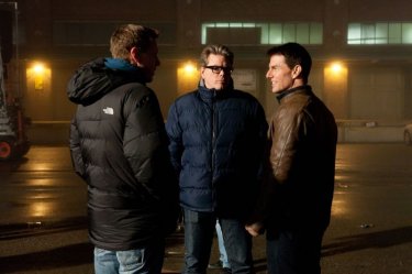 Jack Reacher - La prova decisiva: il regista Christopher McQuarrie con Tom Cruise sul set