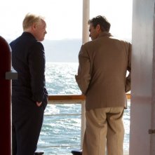 The Master: Joaquin Phoenix e Philip Seymour Hoffman in una scena