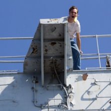 The Master: un grintoso Joaquin Phoenix in una scena del film