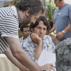 Paul Rudd sul set di Questi sono i 40 insieme al regista Judd Apatow