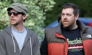 The World's End: Simon Pegg e Nick Frost sul set