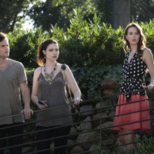 Gossip Girl: Penn Badgley, Michelle Trachtenberg e Leighton Meester una scena dell'episodio Gone Maybe Gone